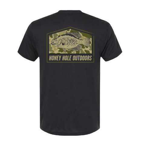 Short Sleeve - Camo Crappie - Black