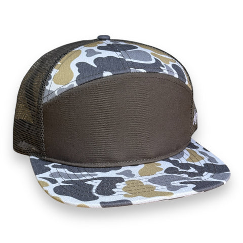 7 Panel Flatbill - Heritage - Smoke Camo (blank)